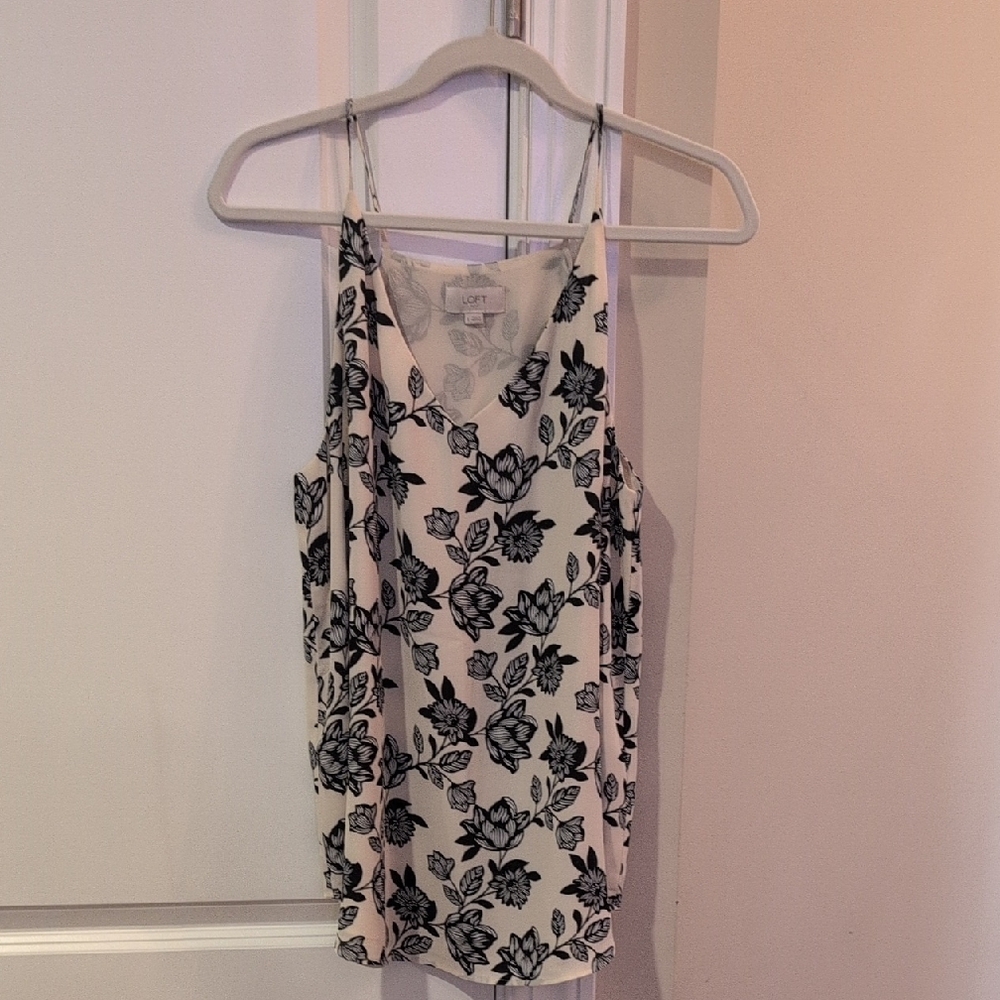 Floral Black and White Women's Top